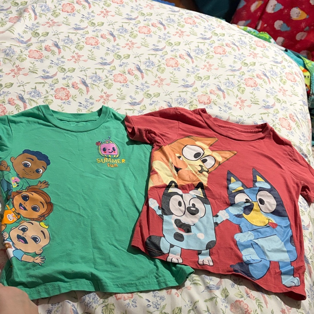Jumping Beans Green and Red Kids Short Sleeve Tees
